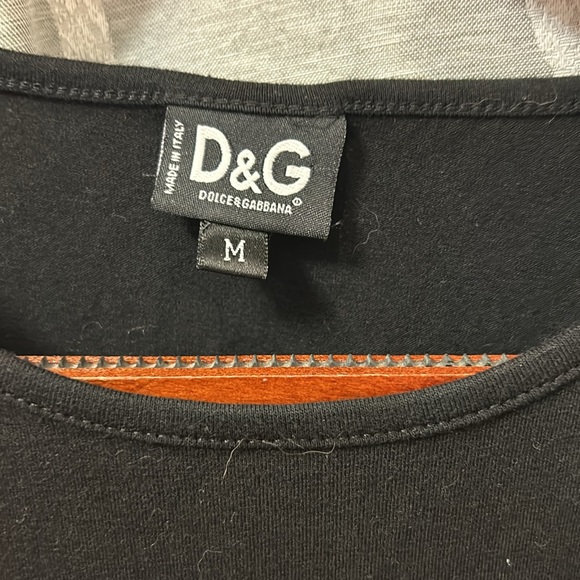 DOLCE & GABBANA D&G Minnie Bead Embroidery T-shirt Tops Women M Black - Picture 2 of 7
